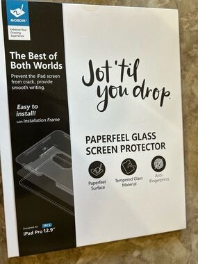 Amazon Paperfeel Glass Screen Protector for iPad Pro 12.9" - Black & White